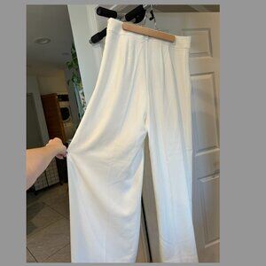 Ann Taylor Wide-Leg Dress Pants in Ivory (Size 6)